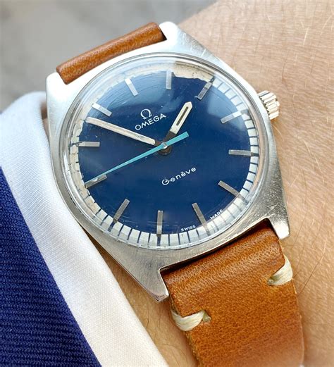 omega geneve blue dial.